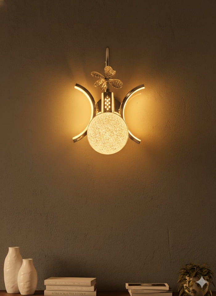 Modern Crystal Wall Sconce💡, 🌈3in1 (Golden, natural, white)