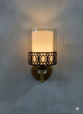 🌸 Royal Aura Wall Lamp – Elegant Gold & Crystal LED Sconce for Living Room, Bedroom & Hallway