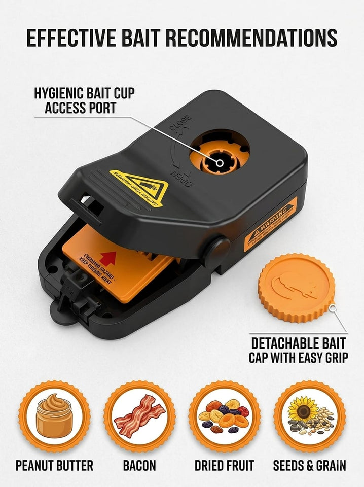 Heavy-Duty Quick-Set Mouse Trap | Reusable & Highly Sensitive Pest Control