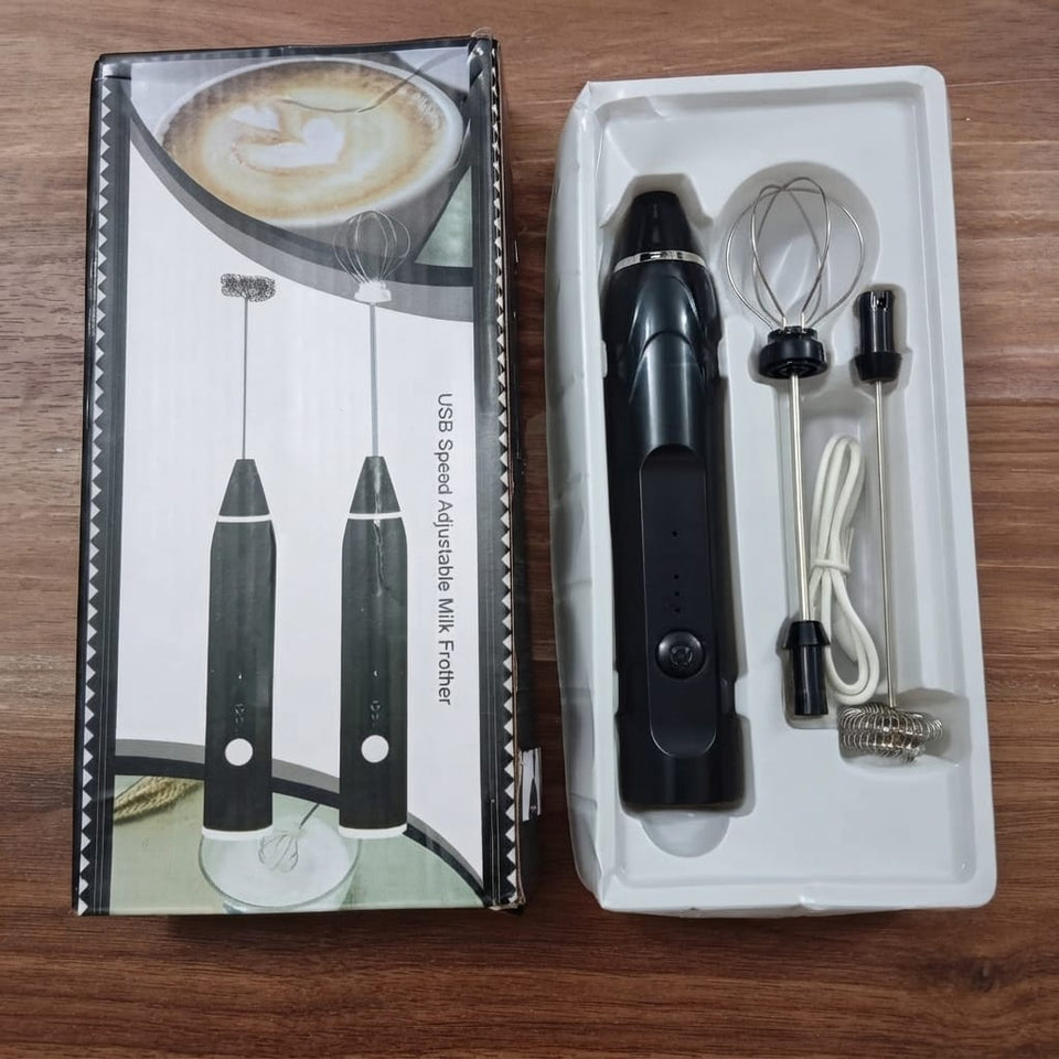 2 In 1 Electric Coffee Beater - Milk Frother And Egg Whisk - USB Electric Rechargeable Kitchen Tool For Versatile Mixing And Frothing